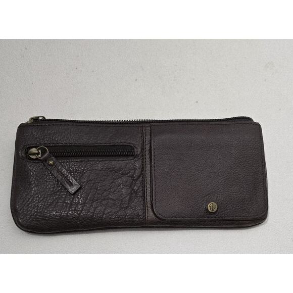 Vintage Eileen West Distressed Leather Wallet Long Brown Leather 9.5" - Picture 7 of 13